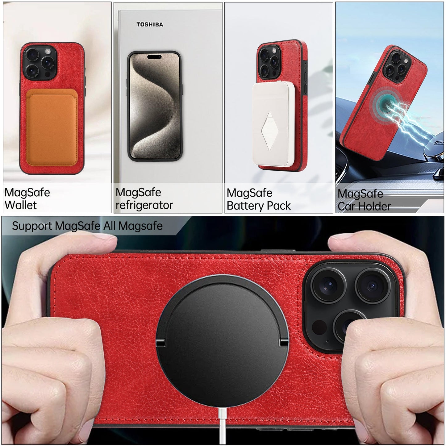 Magsafe Leather iPhone Case