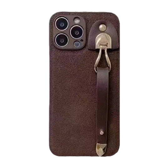 Camellia Wristband iPhone Leather Case